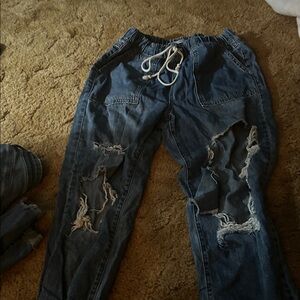 SO Blue Distressed Jeans Jeggings